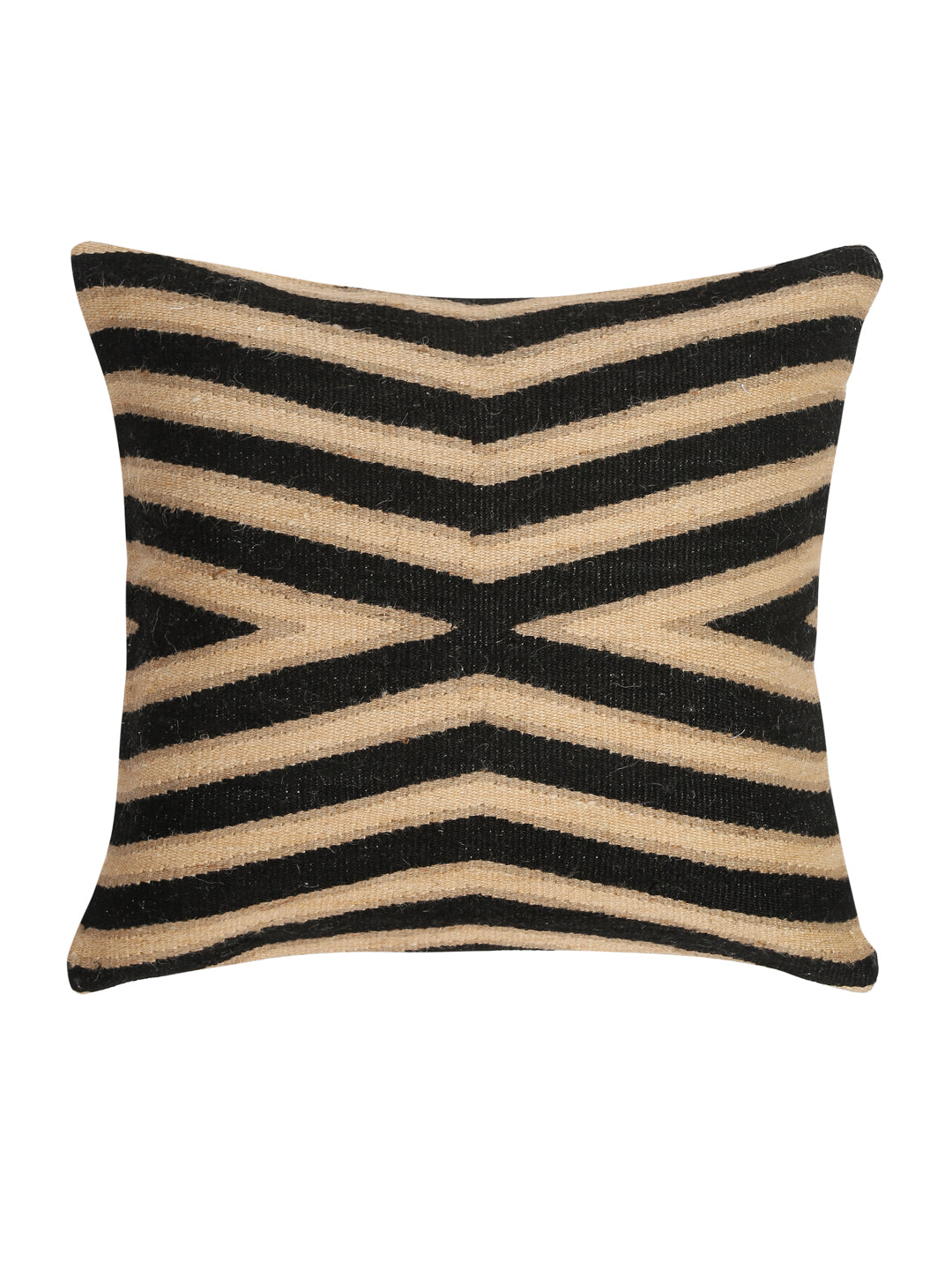 Cotton and Jute Hand Woven Cushion Cover Set of 2 (20x20 inch)