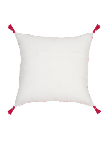 Hand Block Pink Color Cushion Cover set of 2 (18x18 Inch)