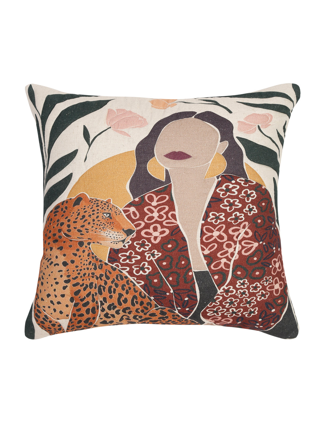 Digital Printed Cotton Cushion Cover Set of 2 (20x20 Inch)