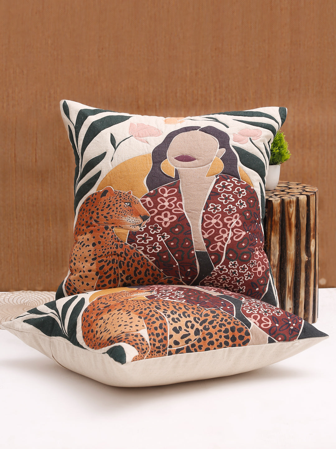 Digital Printed Cotton Cushion Cover Set of 2 (20x20 Inch)