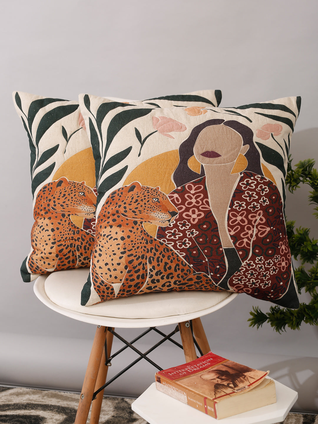 Digital Printed Cotton Cushion Cover Set of 2 (20x20 Inch)