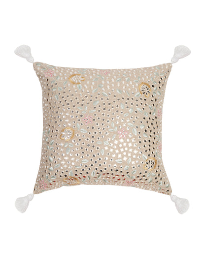 Mirror Work Cushion Cover Set of 2 (16x16 Inch)