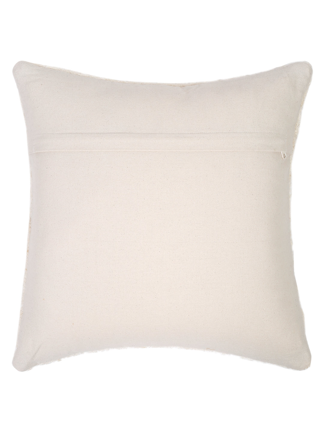 Ivory Color Hand Woven Cotton Cushion Cover Set of 2 (20x20 Inch)
