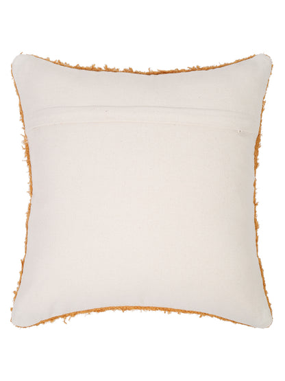 Mustard Color Hand Woven Cotton Cushion Cover Set of 2 (20x20 Inch)
