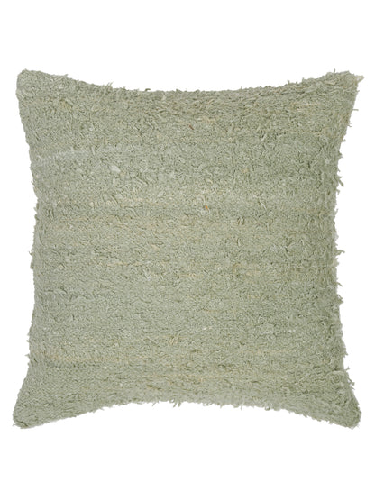Green Color Hand Woven Cotton Cushion Cover Set of 2 (20x20 Inch)