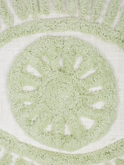 100% Cotton Tufted Sage Green Cushion Cover Set of 2 (18x18 Inch)