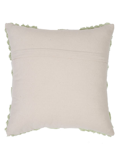 100% Cotton Tufted Sage Green Cushion Cover Set of 2 (18x18 Inch)
