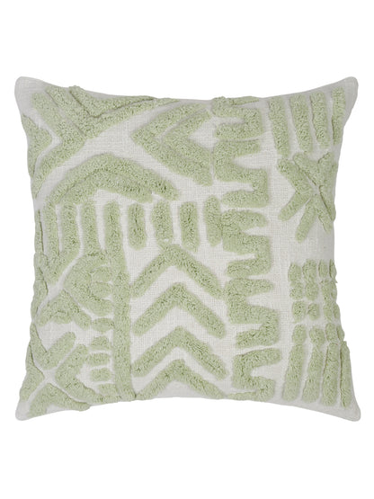 100% Cotton Tufted Sage Green Cushion Cover Set of 2 (18x18 Inch)