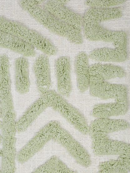 100% Cotton Tufted Sage Green Cushion Cover Set of 2 (18x18 Inch)
