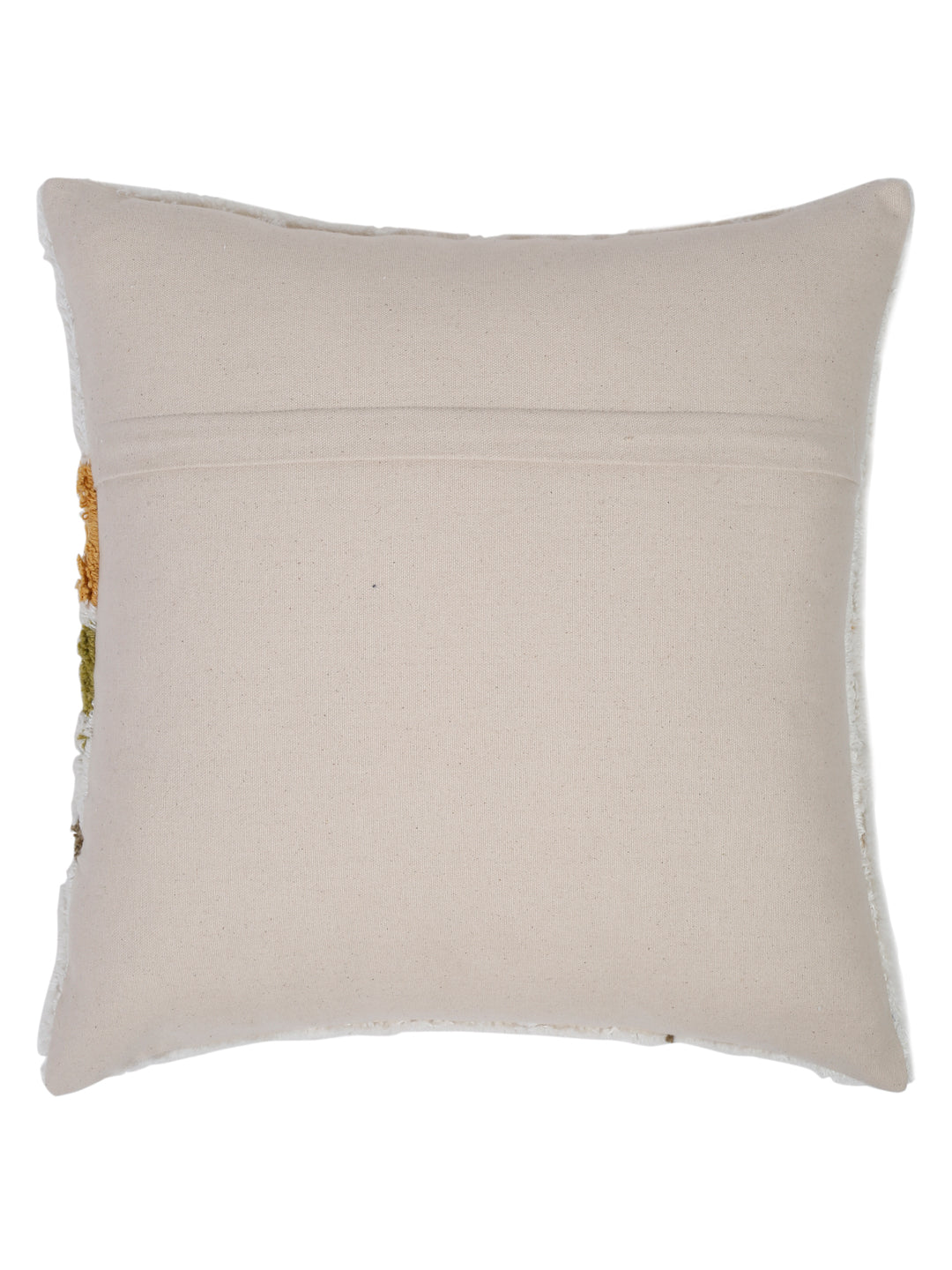100% Cotton Tufted Multi Color Cushion Cover Set of 2 (18x18 Inch)