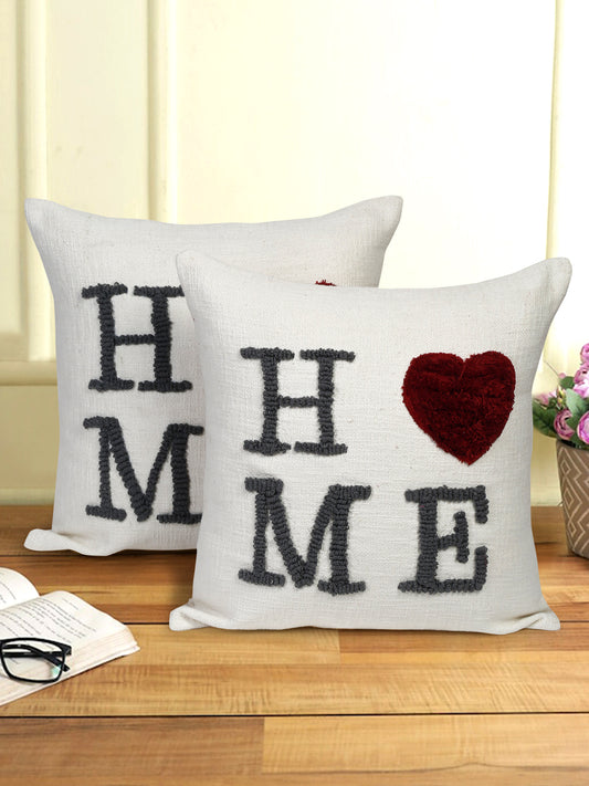 Eyda 100% Cotton Tufted Cushion Cover Set of 2