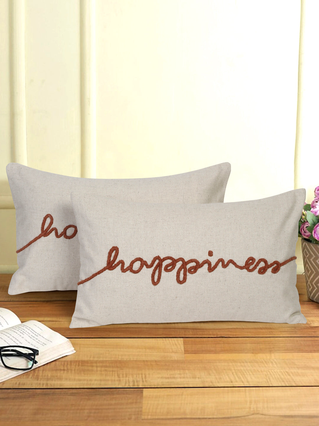 Eyda Cotton Embroidered Cushion Cover set of 2