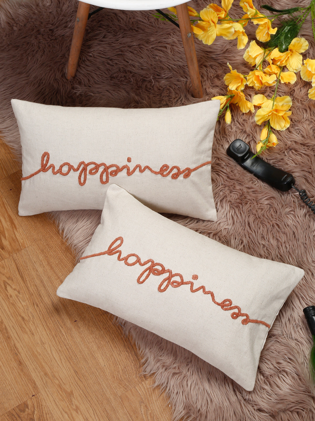 Eyda Cotton Embroidered Cushion Cover set of 2