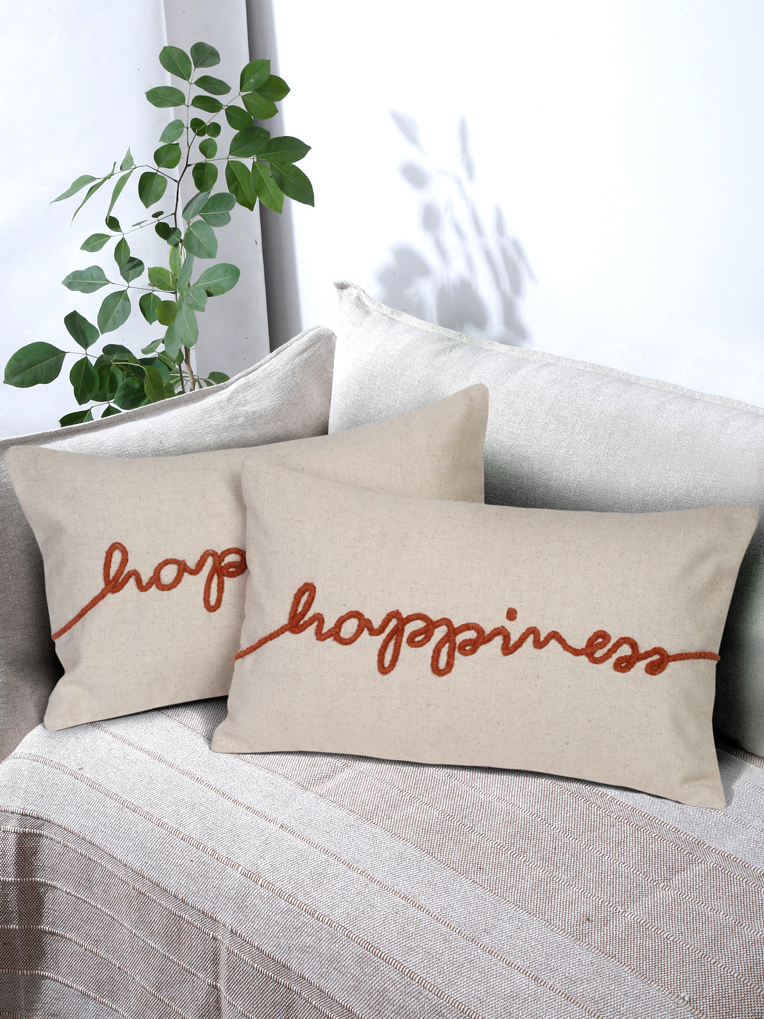 Eyda Cotton Embroidered Cushion Cover set of 2