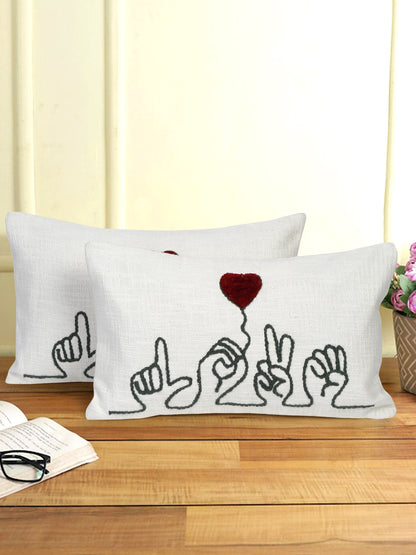 Eyda Cotton Embroidered Cushion Cover set of 2
