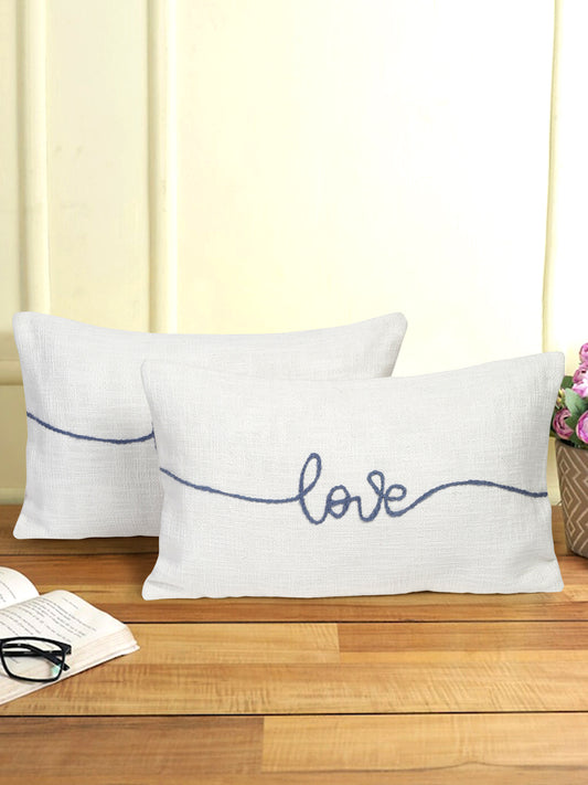Eyda Cotton Embroidered Cushion Cover set of 2