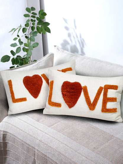 Eyda 100% Cotton Tufted Cushion Cover Set of 2