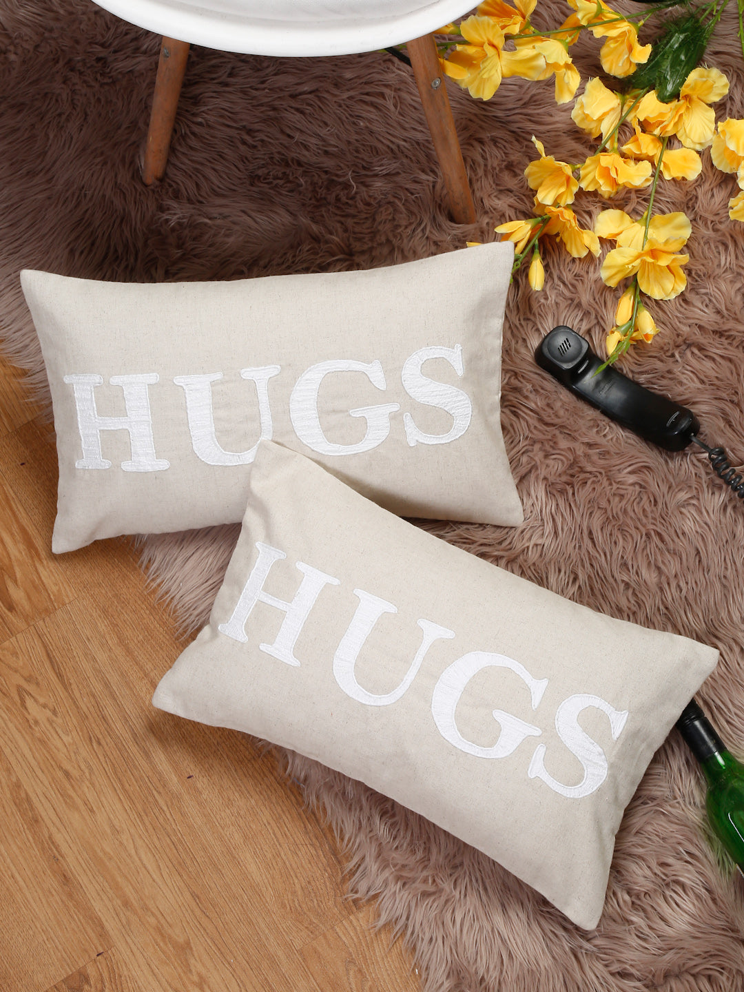 Eyda Cotton Embroidered Cushion Cover Set of 2
