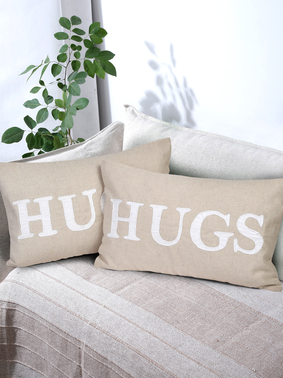 Eyda Cotton Embroidered Cushion Cover Set of 2