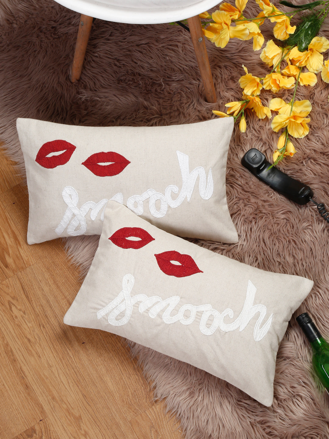 Eyda Cotton Embroidered Cushion Cover Set of 2