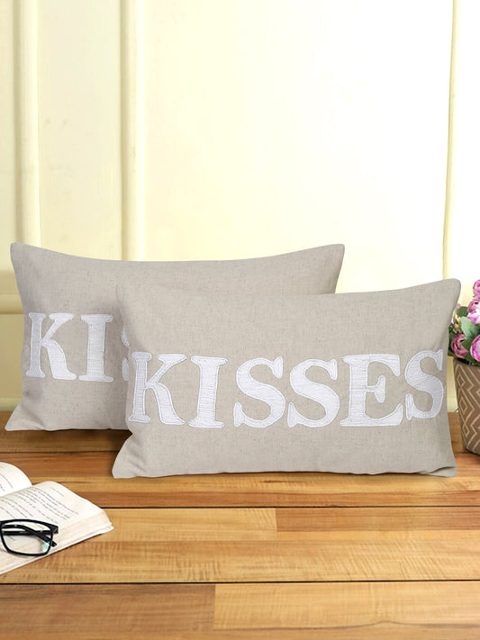 Eyda Cotton Embroidered Cushion Cover Set of 2