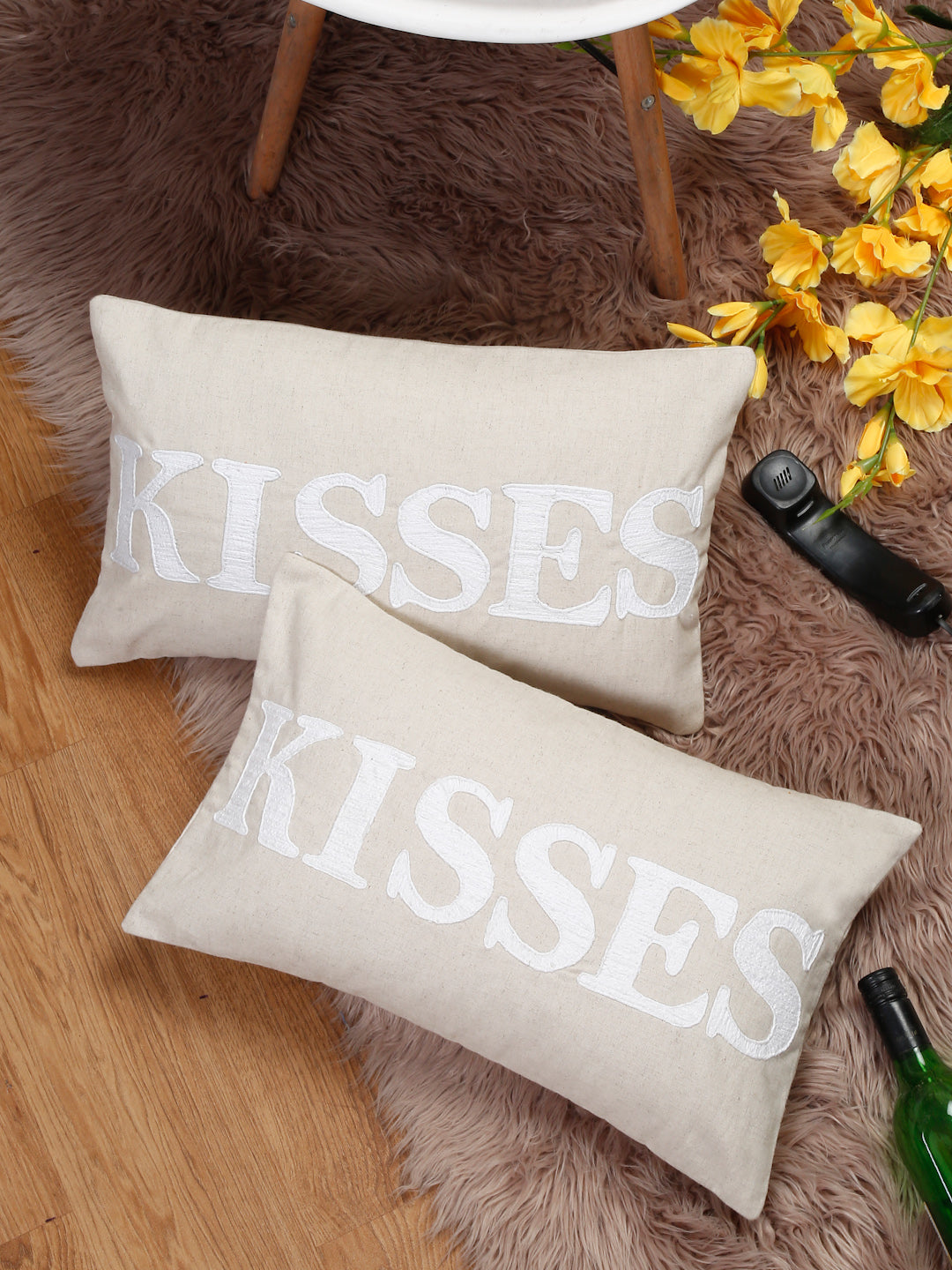 Eyda Cotton Embroidered Cushion Cover Set of 2