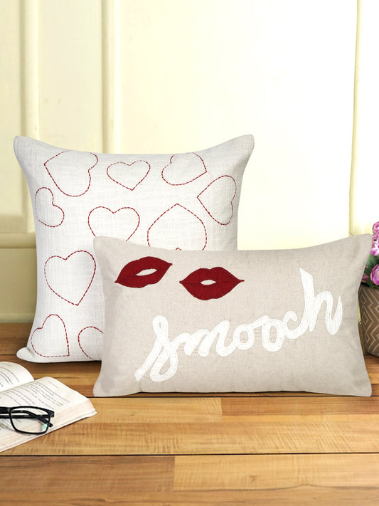 Eyda Cotton Embroidered Cushion Cover Set of 2