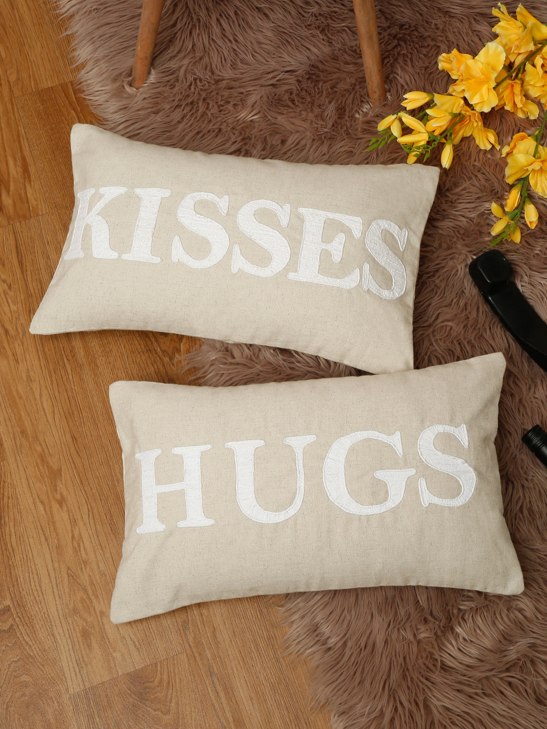 Eyda Cotton Embroidered Cushion Cover Set of 2