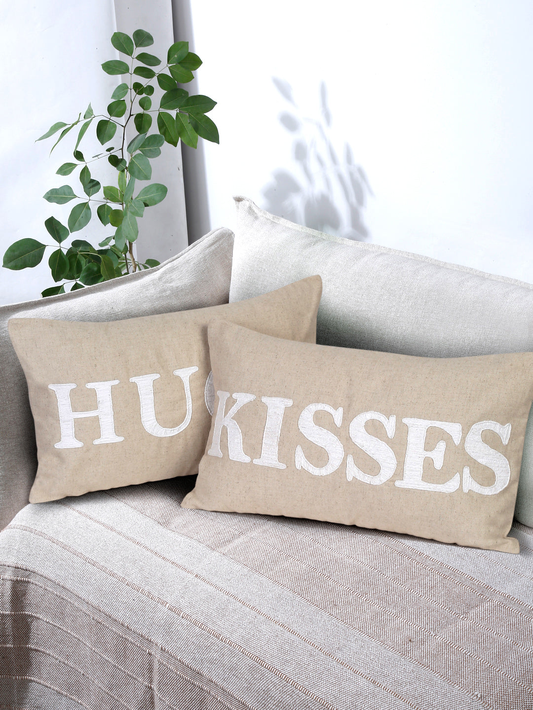 Eyda Cotton Embroidered Cushion Cover Set of 2