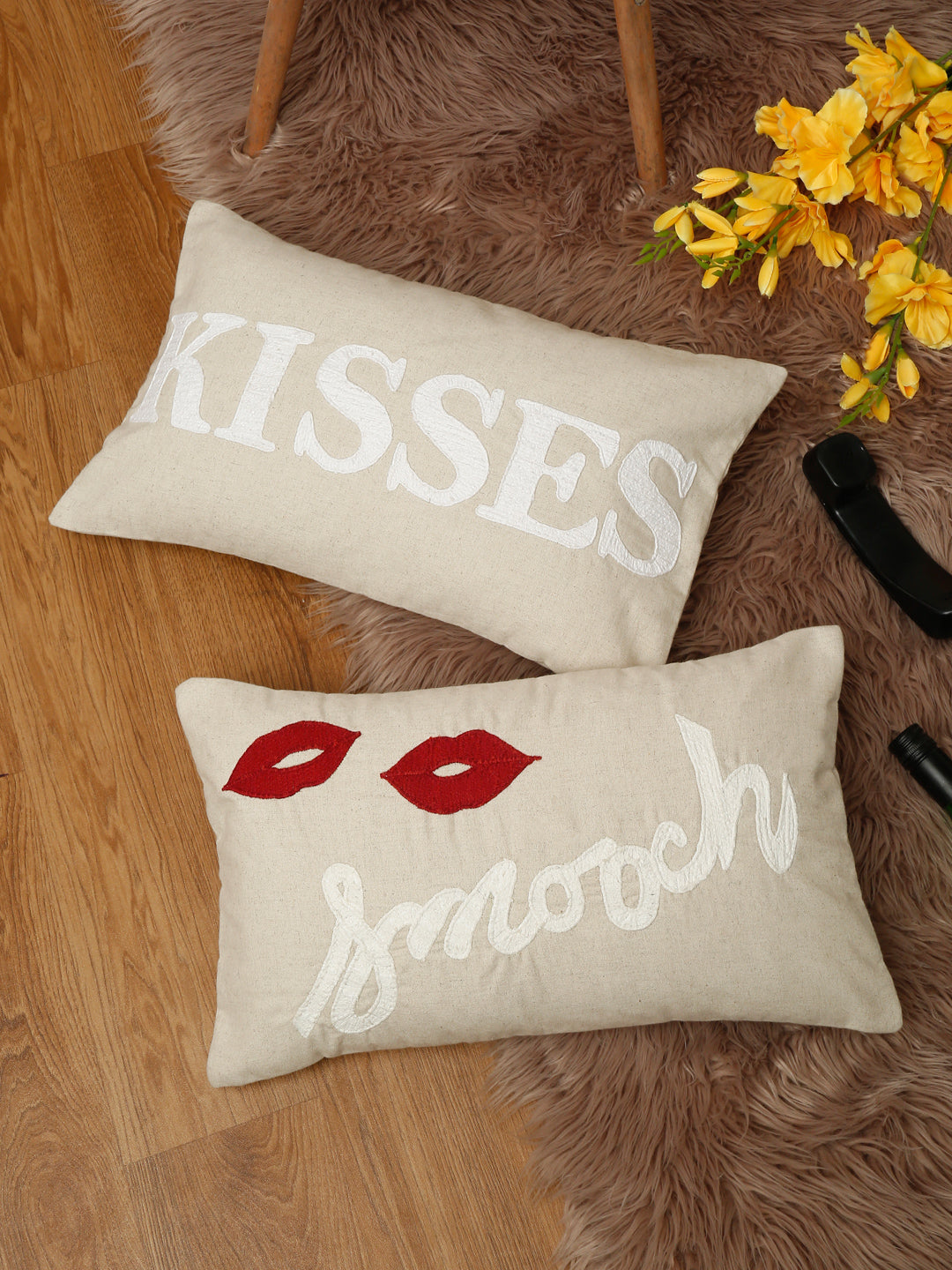 Eyda Cotton Embroidered Cushion Cover Set of 2