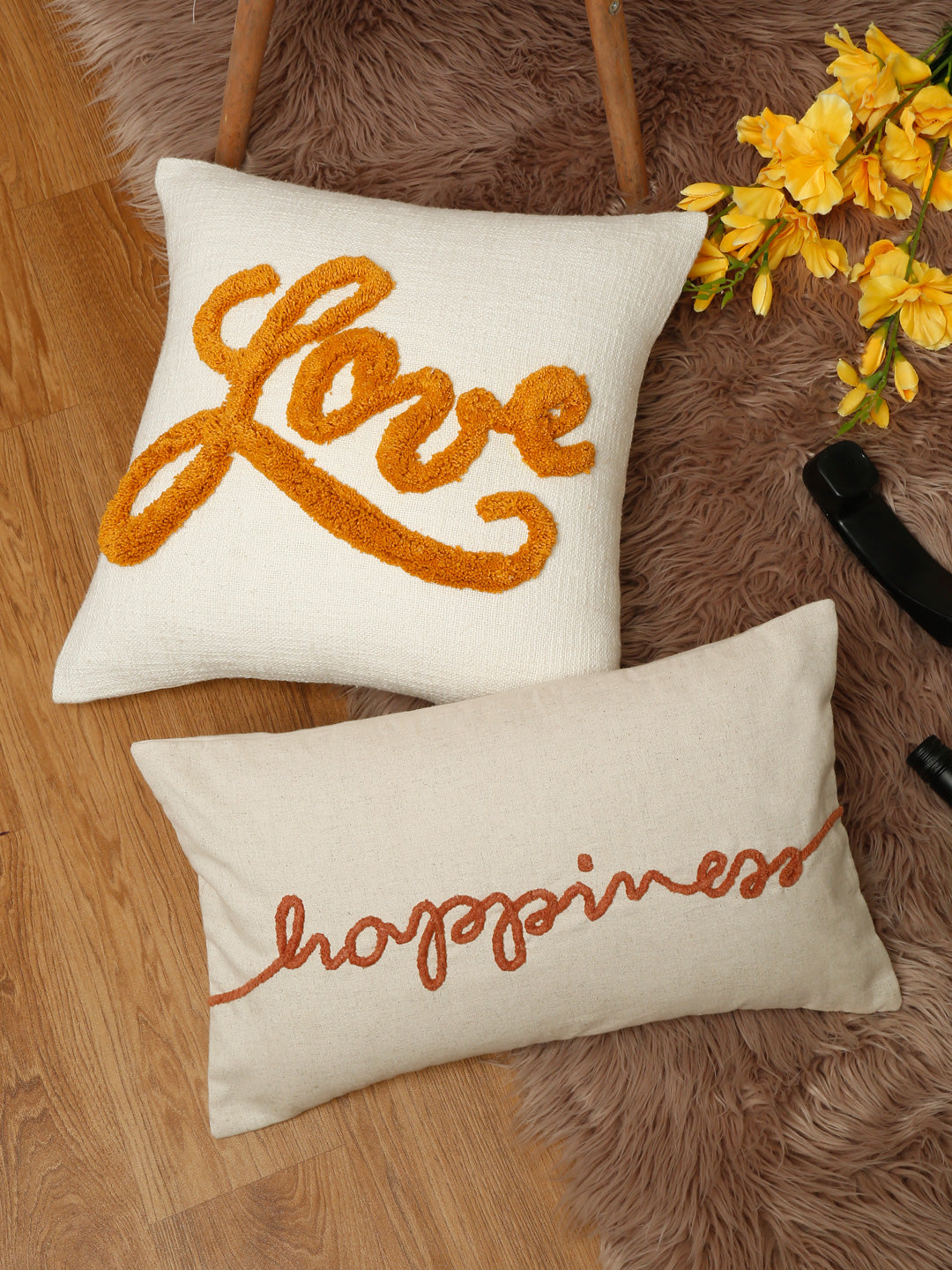 Eyda Cotton Embroidered Cushion Cover Set of 2