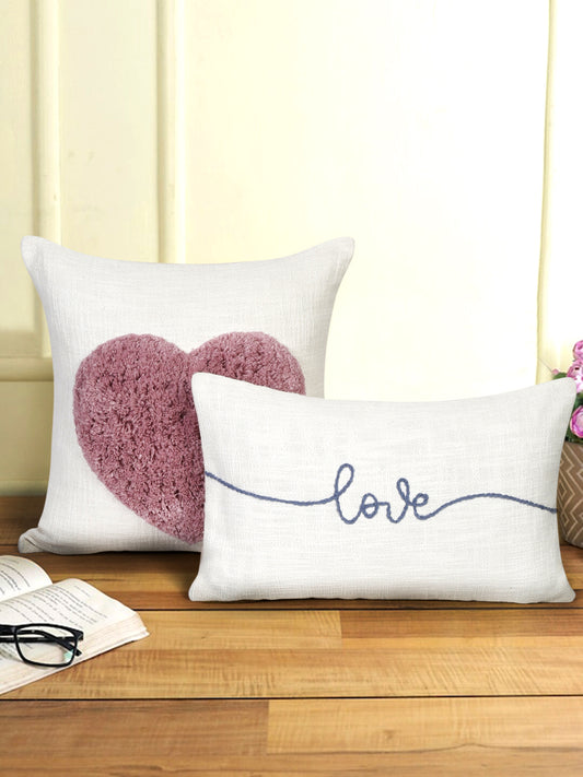 Eyda 100% Cotton Tufted Cushion Cover Set of 2