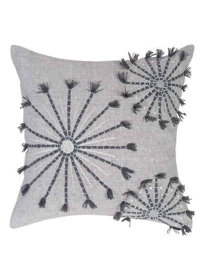 Eyda Embroidered Cotton Cushion Covers Set of 2-18x18 inch