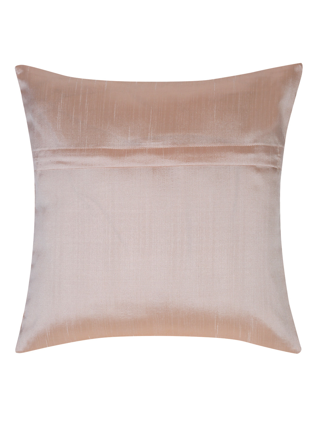 Eyda Peach Color Quilted Cushion Covers Set of 2 - 16x16 inch