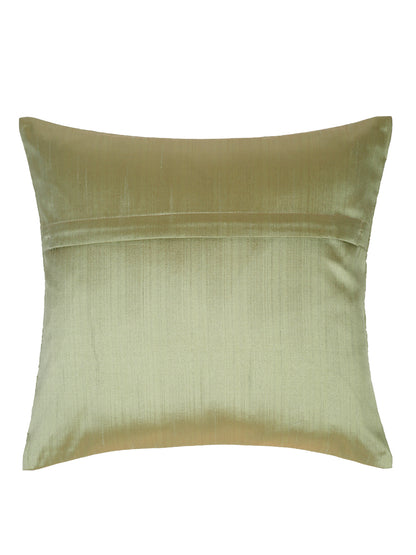 Eyda Green Color Quilted Cushion Covers Set of 2 - 16x16 inch