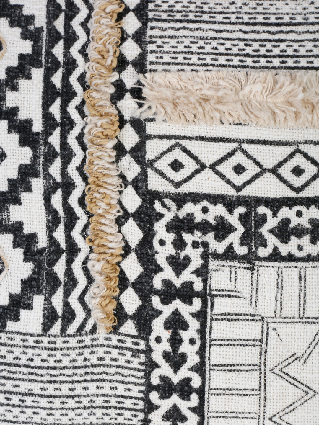Eyda Hand Block Printed Cotton Sofa Cushion Covers Set of 2 18x18 inch
