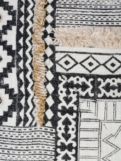 Eyda Hand Block Printed Cotton Sofa Cushion Covers Set of 2 18x18 inch