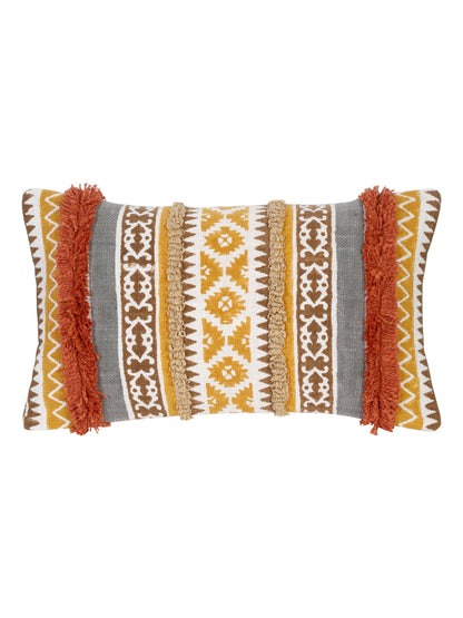 Eyda Hand Block Printed Cotton Cushion Covers Set of 2 12x20 inch