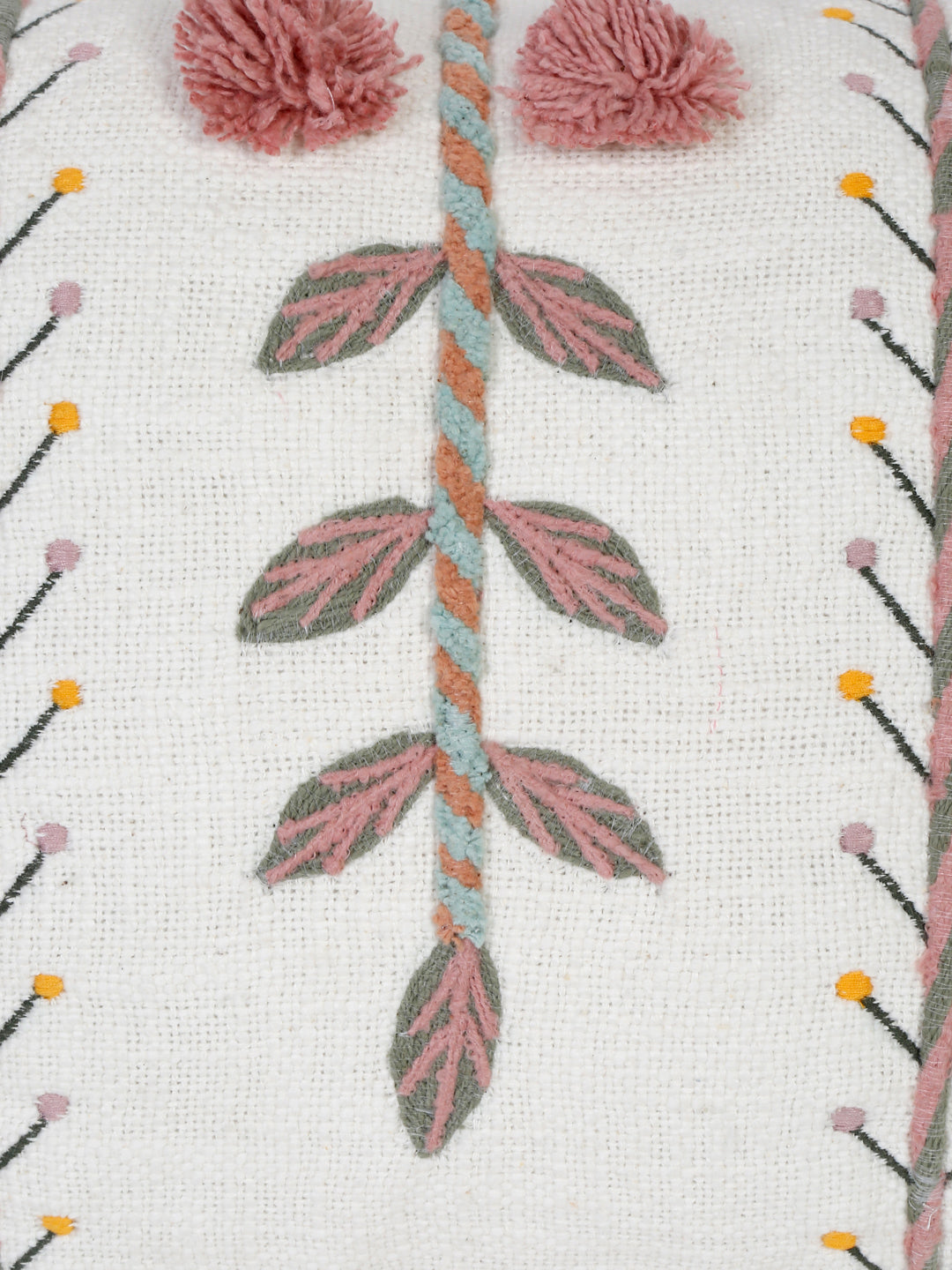 Eyda Embroidered Cotton Cushion Covers Set of 2-12x20 inch