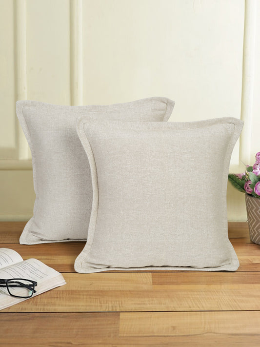 Eyda 100% Cotton Woven Sofa Cushion Covers Set of 2 18x18 inch