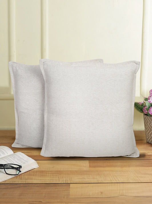 Eyda 100% Cotton Woven Sofa Cushion Covers Set of 2- 24x24 inch