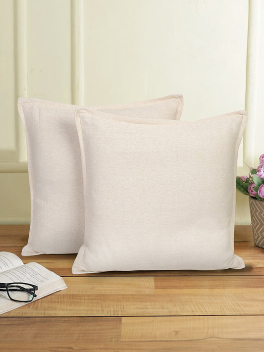 Eyda 100% Cotton Woven Sofa Cushion Covers Set of 2- 24x24 inch