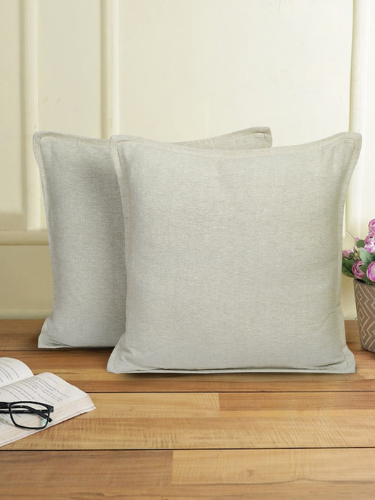 Eyda 100% Cotton Woven Sofa Cushion Covers Set of 2- 24x24 inch