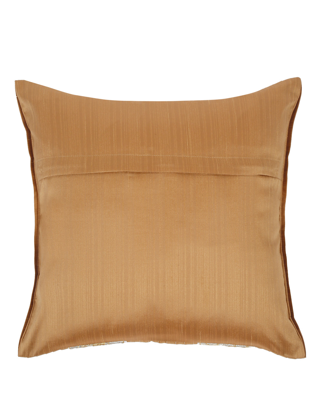 Eyda Beige and White Color Embroidered Cushion Cover Set of 2-16x16 inch