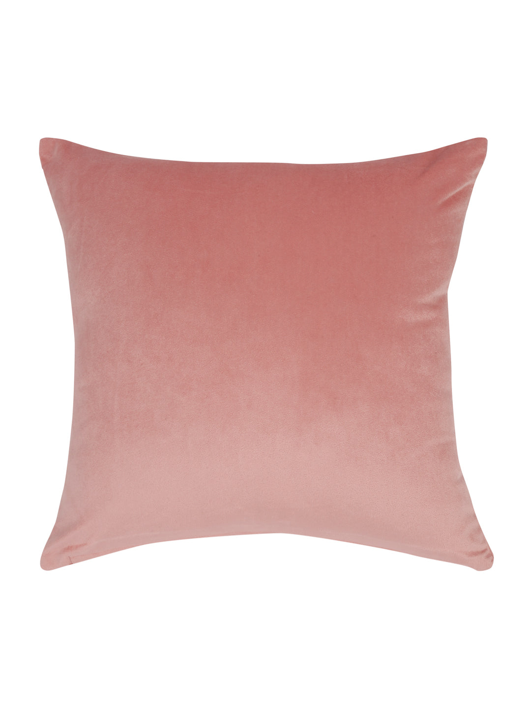 Eyda Pink Velvet Embroidered Cushion Cover Set of 2