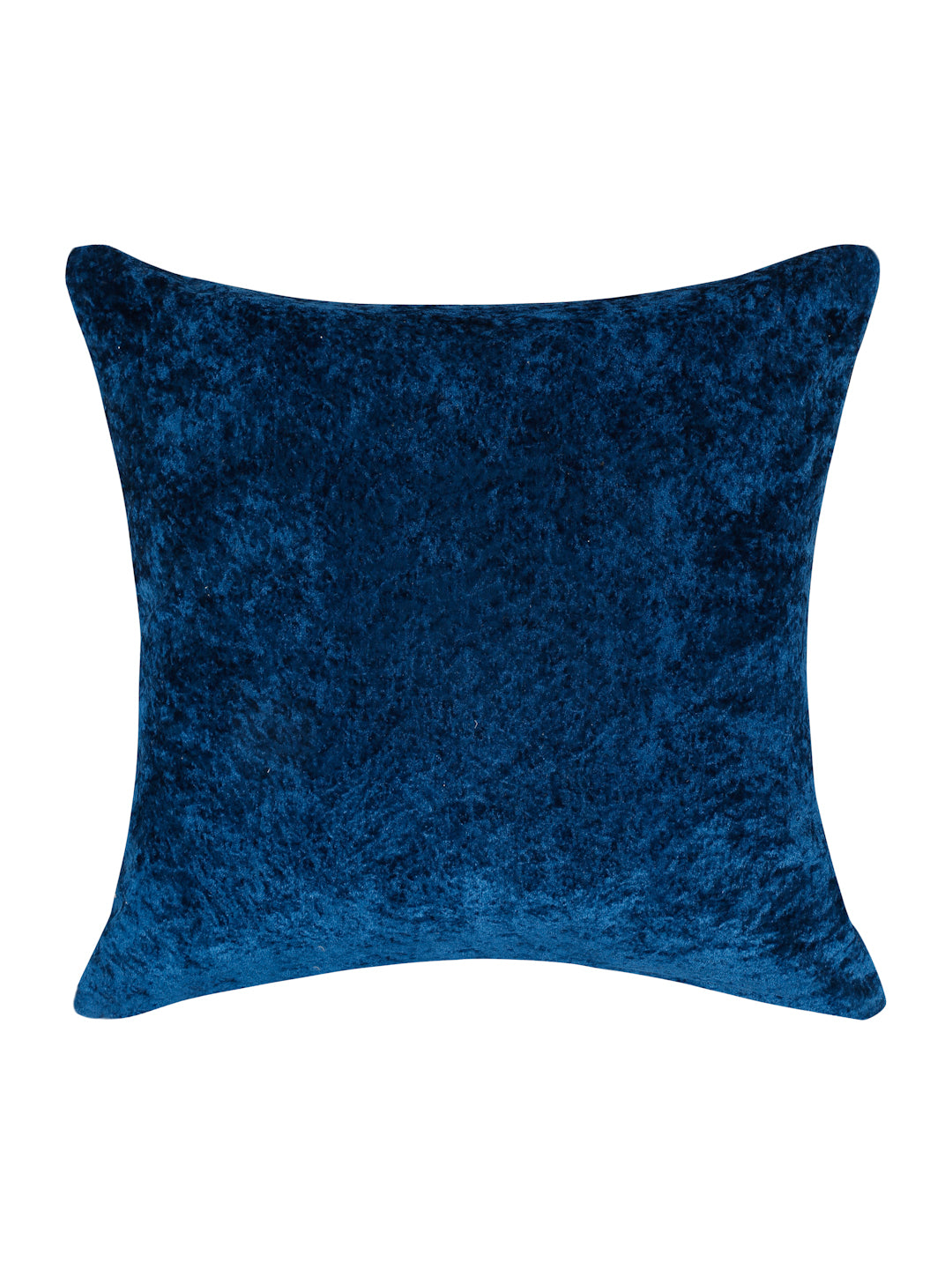Eyda Blue Velvet Solid Cushion Cover Set of 2