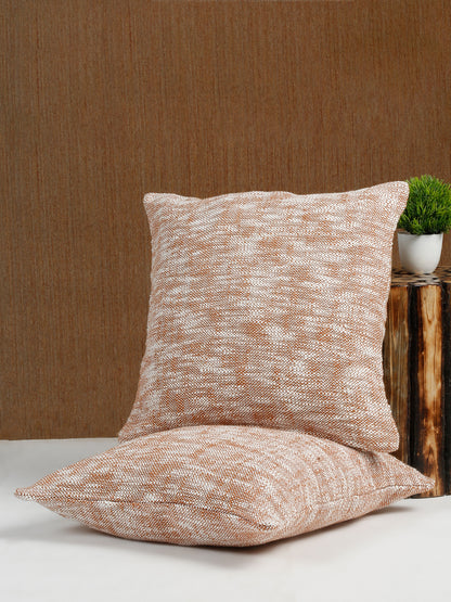Eyda Rust Cotton Solid Cushion Cover Set of 2