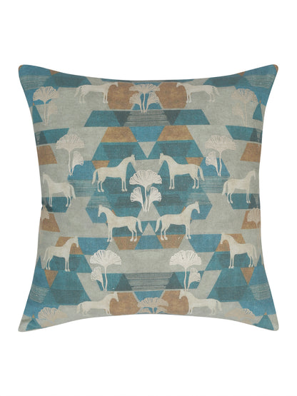 Eyda Green Cotton Printed Cushion Cover Set of 2