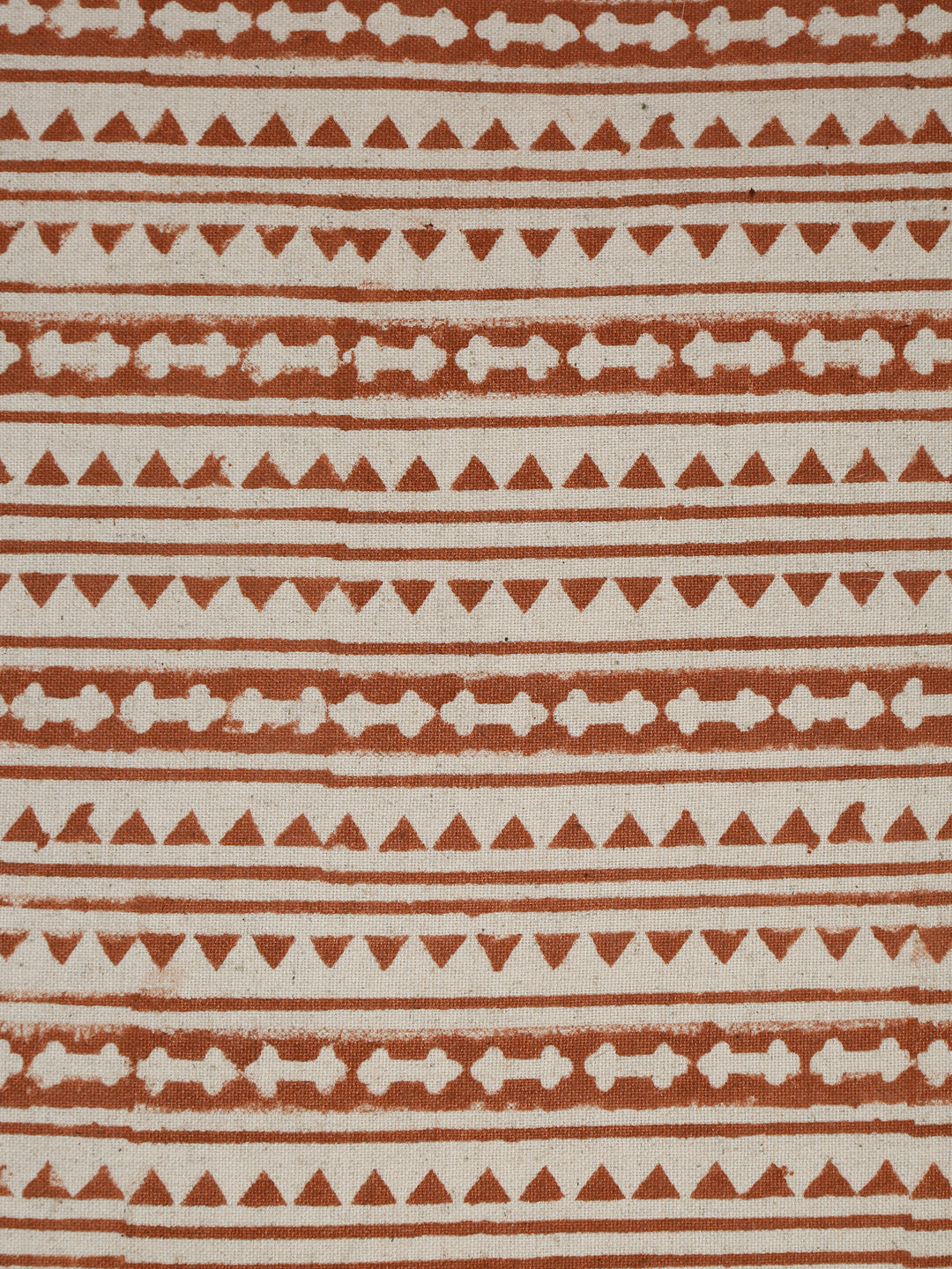 Eyda Rust Cotton Hand Block Cushion Cover Set of 2