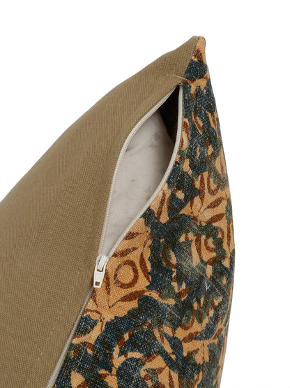 Eyda Green Cotton Floral Print Cushion Cover Set of 2